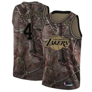Nike Lakers #4 Byron Scott Camo NBA Swingman Realtree Collection Jersey