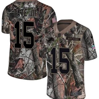 Nike Lions #15 Golden Tate III Camo Men's Stitched NFL Limited Rush Realtree Jersey