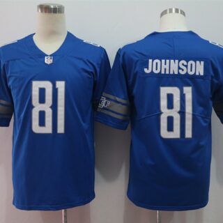 Nike Lions 81 Calvin Johnson Blue Vapor Untouchable Limited Jersey