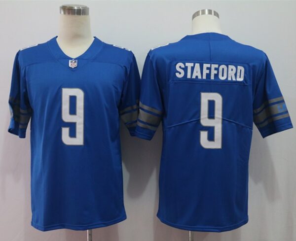Nike Lions 9 Matthew Stafford Blue Vapor Untouchable Limited Jersey