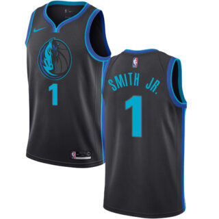 Nike Mavericks #1 Dennis Smith Jr. Anthracite NBA Swingman City Edition 2018 19 Jersey