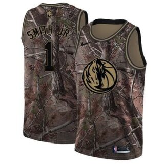Nike Mavericks #1 Dennis Smith Jr. Camo Women's NBA Swingman Realtree Collection Jersey