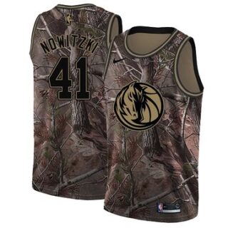 Nike Mavericks #41 Dirk Nowitzki Camo NBA Swingman Realtree Collection Jersey