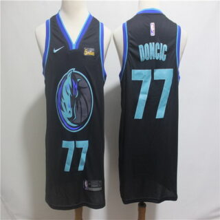 Nike Mavericks 77 Luka Doncic Black 2018-19 City Edition Nike Swingman Jersey
