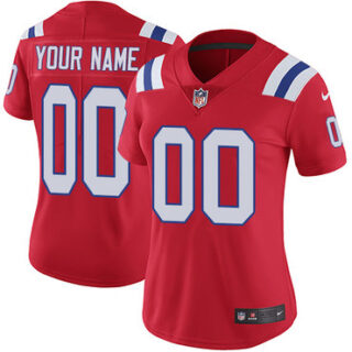 Nike NFL New England Patriots Vapor Untouchable Customized Limited Red Alternate Women's Jersey