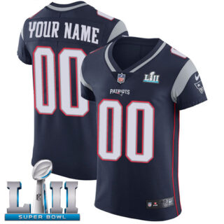 Nike NFL New England Patriots Vapor Untouchable Customized Super Bowl LII Elite Navy Blue Home Men's Jersey