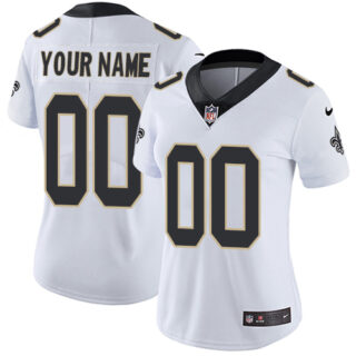 Nike NFL New Orleans Saints Vapor Untouchable Customized Limited White Road Women's Jersey