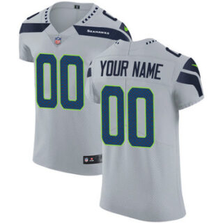 Nike NFL Seattle Seahawks Customized Elite Grey Alternate Men's Jersey