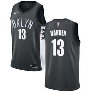 Nike Nets #13 James Harden Gray NBA Swingman Statement Edition Jersey