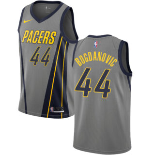 Nike Pacers #44 Bojan Bogdanovic Gray NBA Swingman City Edition 2018 19 Jersey