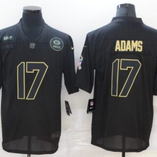 Nike Packers 17 Davante Adams Black 2020 Salute To Service Limited Jersey