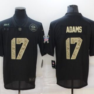 Nike Packers 17 Davante Adams Black Camo 2020 Salute To Service Limited Jersey