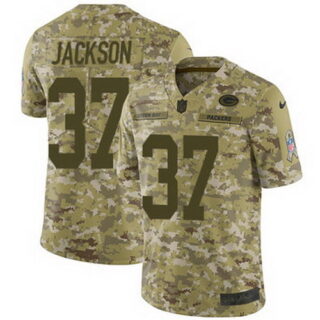 Nike Packers #37 Josh Jackson Camo Men's Stitched NFL Limited 2018 Salute To Service Jersey
