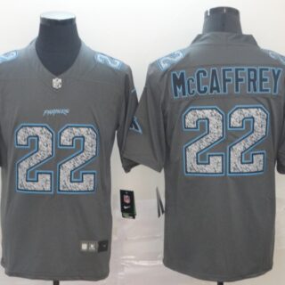 Nike Panthers 22 Christian McCaffrey Gray Camo Vapor Untouchable Limited Jersey