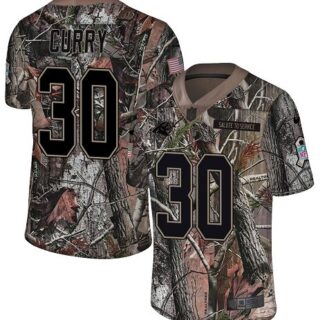 Nike Panthers #30 Stephen Curry Camo Men's Stitched NFL Limited Rush Realtree Jersey