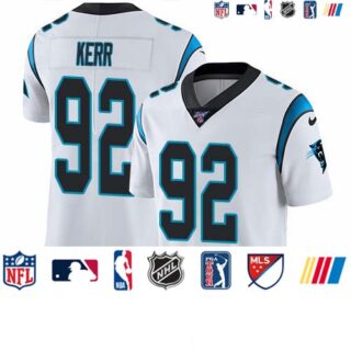 Nike Panthers #92 Zach Kerr White Men's Stitched NFL 100th Season Vapor Untouchable Limited Jersey