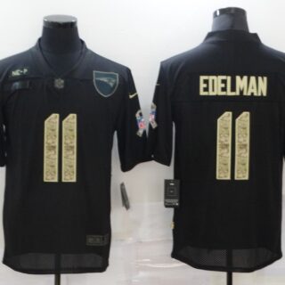 Nike Patriots 11 Julian Edelman Black Camo 2020 Salute To Service Limited Jersey