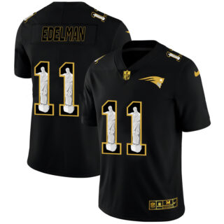 Nike Patriots 11 Julian Edelman Black Jesus Faith Edition Limited Jersey