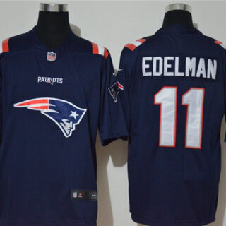 Nike Patriots 11 Julian Edelman Navy Team Big Logo Vapor Untouchable Limited Jersey