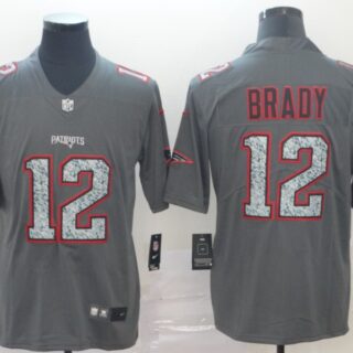 Nike Patriots 12 Tom Brady Gray Camo Vapor Untouchable Limited Jersey