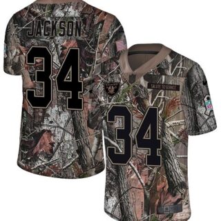 Nike Raiders #34 Bo Jackson Camo Men's Stitched NFL Limited Rush Realtree Jersey