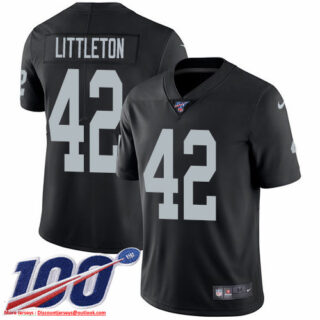 Nike Raiders #42 Cory Littleton Black Team Color Men's Stitched NFL 100th Season Vapor Untouchable Limited Jersey