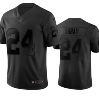 Nike Raiders 24 Johnathan Abram All Black Vapor Untouchable Limited Jersey