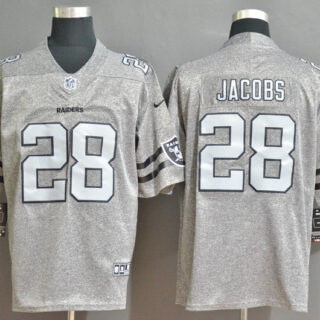 Nike Raiders 28 Josh Jacobs 2019 Gray Gridiron Gray Vapor Untouchable Limited Jersey