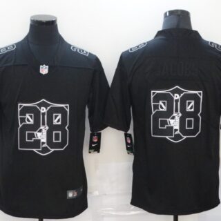 Nike Raiders 28 Josh Jacobs Black Shadow Logo Limited Jersey