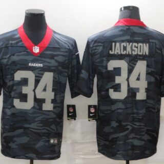 Nike Raiders 34 Bo Jackson Black Camo Limited Jersey