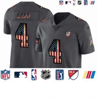 Nike Raiders 4 Derek Carr 2019 Salute To Service USA Flag Fashion Limited Jersey