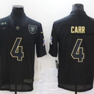 Nike Raiders 4 Derek Carr Black 2020 Salute To Service Limited Jersey