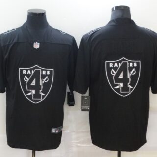 Nike Raiders 4 Derek Carr Black Shadow Logo Limited Jersey