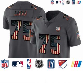Nike Raiders 75 Howie Long 2019 Salute To Service USA Flag Fashion Limited Jersey