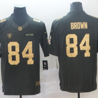 Nike Raiders 84 Antonio Brown Black Salute To Service Limited Jersey