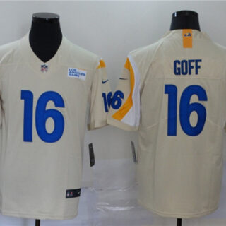 Nike Rams 16 Jared Goff Bone 2020 New Vapor Untouchable Limited Jersey