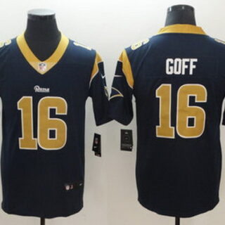 Nike Rams 16 Jared Goff Navy Vapor Untouchable Player Limited Jersey