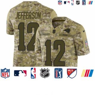 Nike Rams #12 Van Jefferson Camo Men's Stitched NFL Limited 2018 Salute To Service Jersey