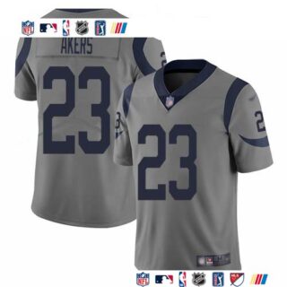 Nike Rams #23 Cam Akers Gray Men's Stitched NFL Limited Inverted Legend Jersey