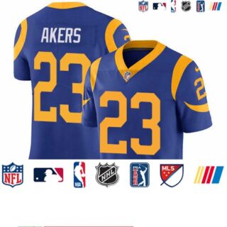 Nike Rams #23 Cam Akers Royal Blue Alternate Men's Stitched NFL Vapor Untouchable Limited Jersey