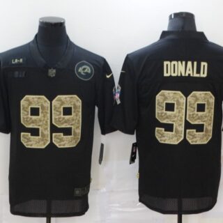 Nike Rams 99 Aaron Donald Black Camo 2020 Salute To Service Limited Jersey