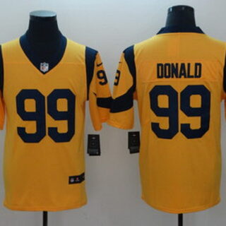 Nike Rams 99 Aaron Donald Gold Vapor Untouchable Limited Jersey