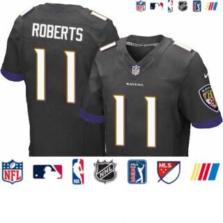 Nike Ravens #11 Seth Roberts Black Alternate Men's Stitched NFL New Elite Jersey