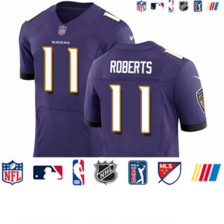 Nike Ravens #11 Seth Roberts Purple Team Color Men's Stitched NFL Vapor Untouchable Elite Jersey