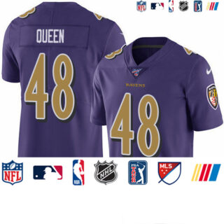 Nike Ravens #48 Patrick Queen Purple Men's Stitched NFL Limited Rush 100th Season Jersey