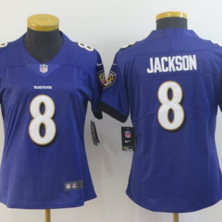 Nike Ravens 8 LaMar Jackson Purple Women Vapor Untouchable Limited Jersey