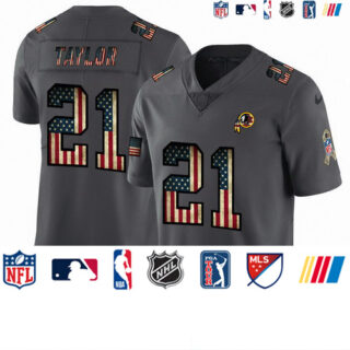 Nike Redskins 21 Sean Taylor 2019 Salute To Service USA Flag Fashion Limited Jersey