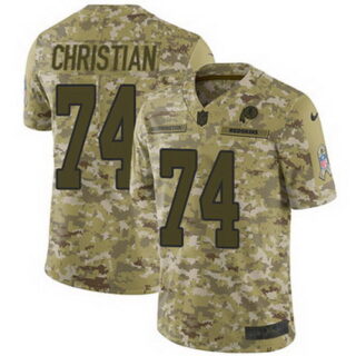 Nike Redskins #74 Geron Christian Camo Men's Stitched NFL Limited 2018 Salute To Service Jersey