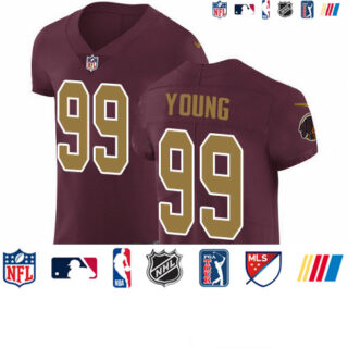 Nike Redskins #99 Chase Young Burgundy Red Alternate Men's Stitched NFL New Elite Jersey