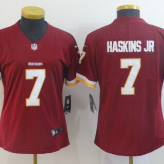 Nike Redskins 7 Dwayne Haskins Jr Burgundy Women Vapor Untouchable Limited Jersey
